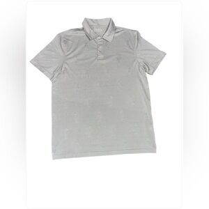 Izod Men's Gray Polo with Subtle Palm Jacquard